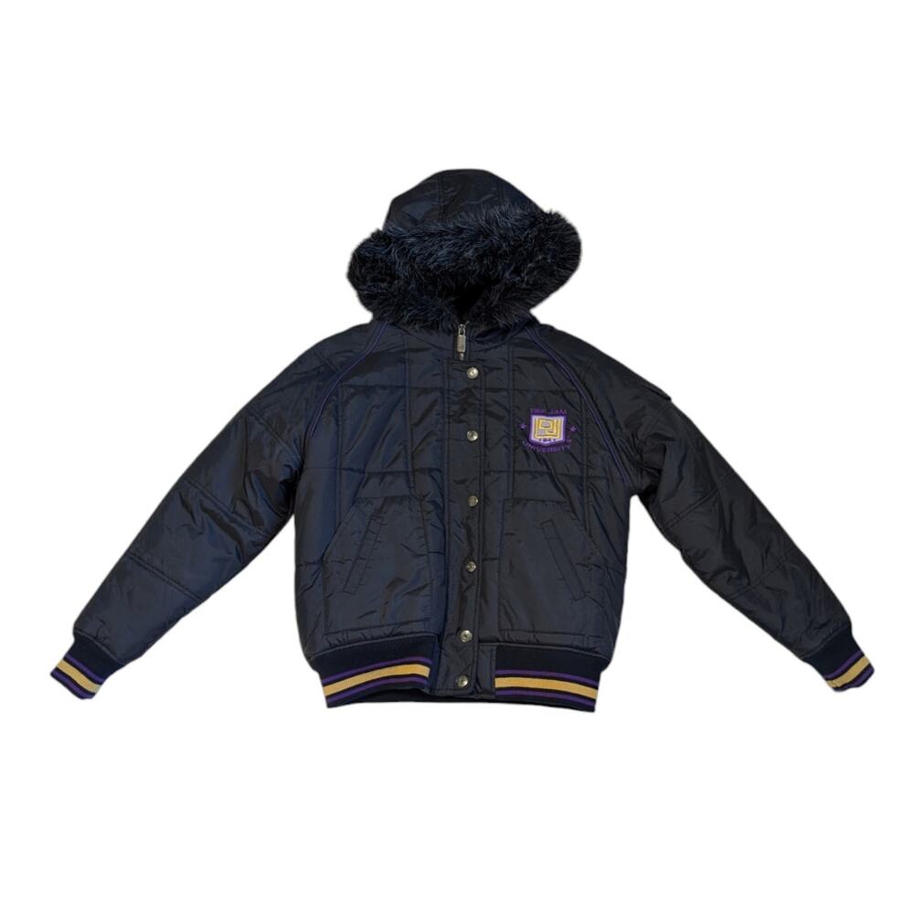 Vintage Def Jam University Puffer Coat Black Embroidered Hip Hop MTV Music 90s
